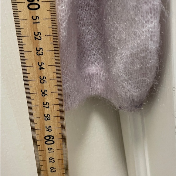 Club Monaco Mohair Blend Long Sleeve Striped Sweater - Red / Navy - M - Picture 8 of 10